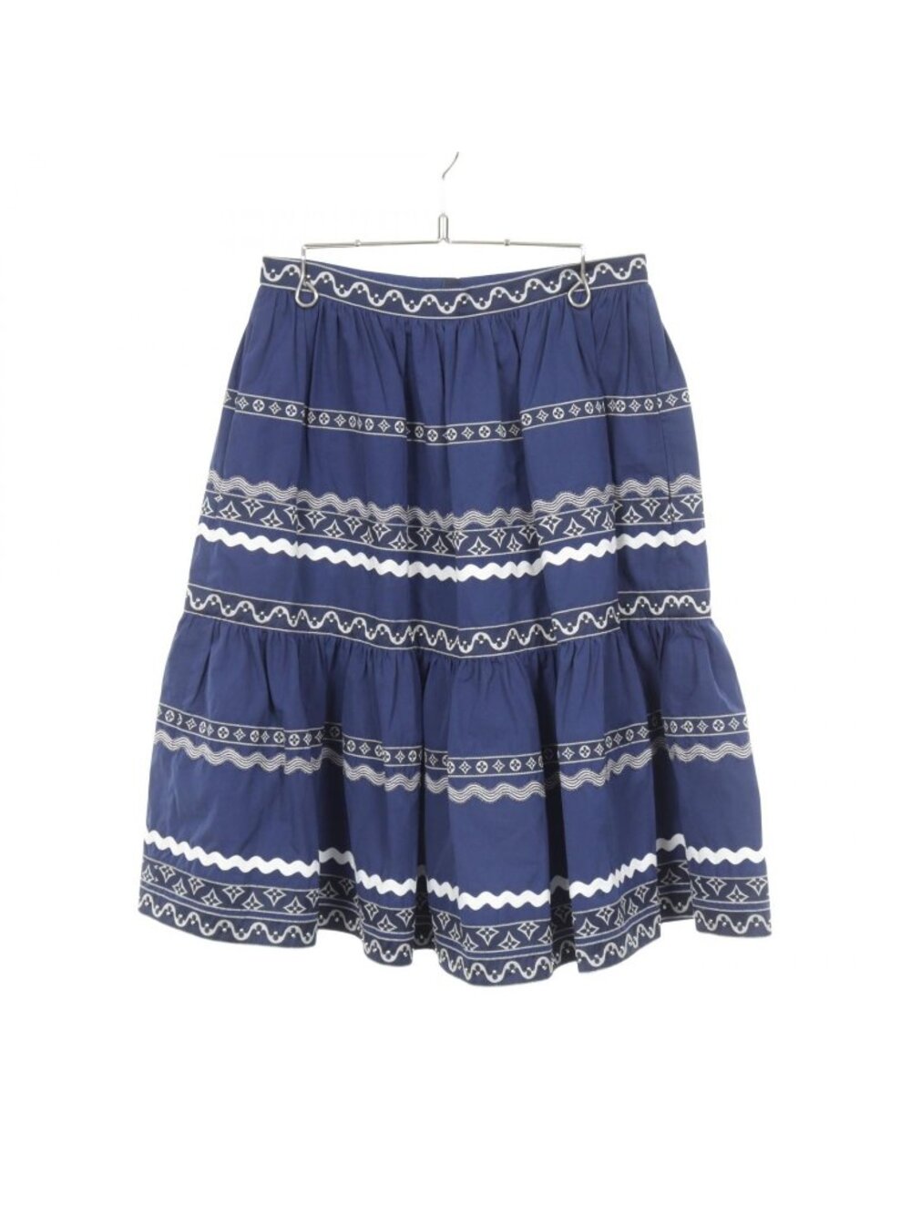 Louis Vuitton Skirt Monogram Tiered Cotton